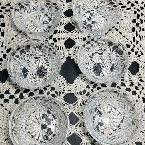 Godinger Freedom Lead Crystal Dessert Bowls – Set of 6 - Vintage - Picture 7 of 17